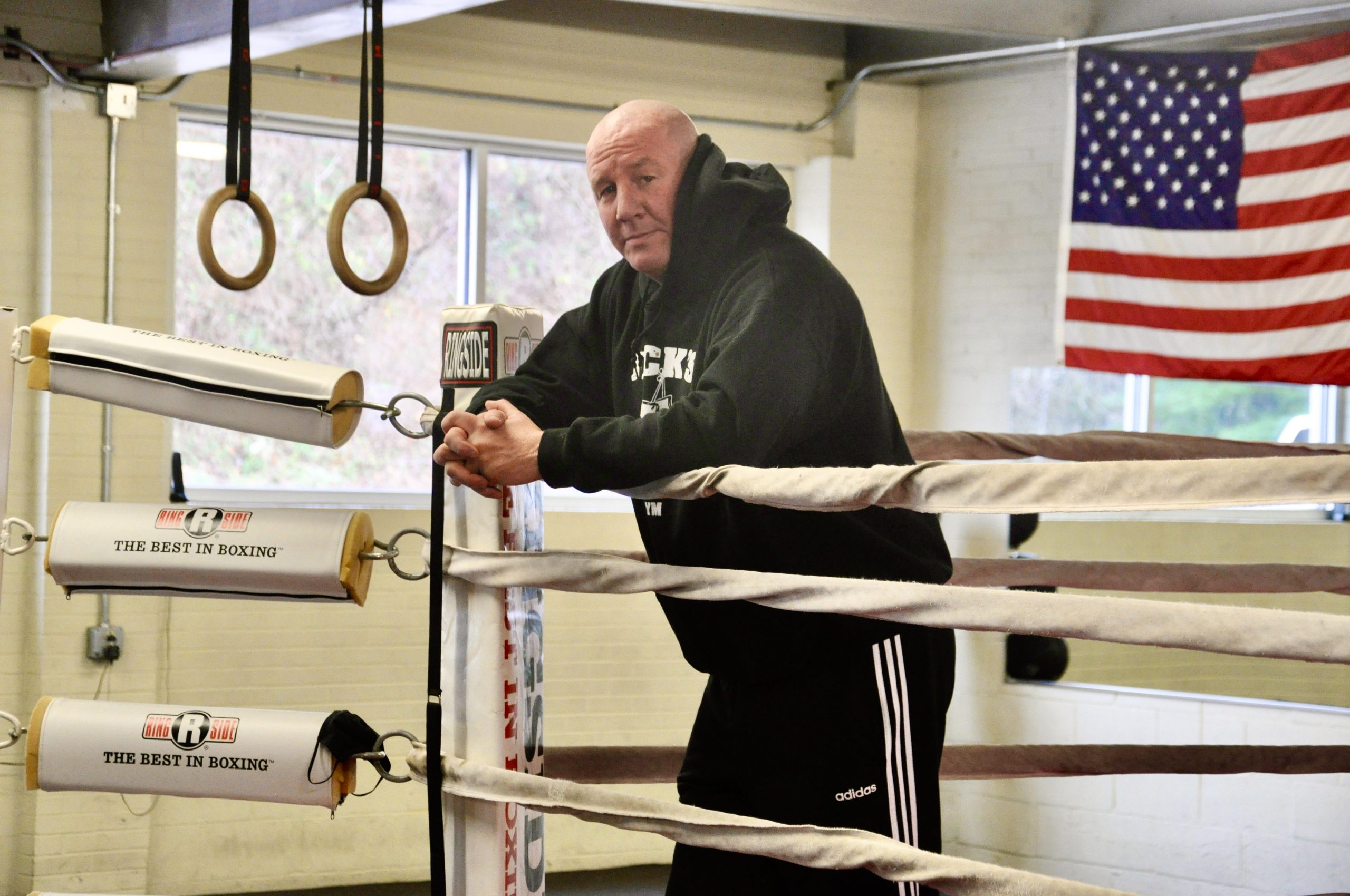 Pittsburgh, Pa. - Jack Mook stands inside a boxing ring at Jacks Boxing Gym on Perry Highway in Allegheny County, Pa.jpeg